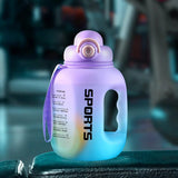 Sport Water Bottle with Straw Water Bottle Items Fitness Plastic Cup Portable Students School Travel Big Bottles
