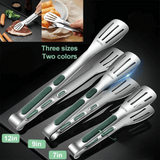 Stainless Steel Non-Slip Kitchen BBQ Food Cooking Tongs 