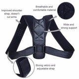 1Xunisex Adjustable Back Brace Support Invisible Shoulder Posture Corrector Spine Neck Health Correction Belt Home Office Sport