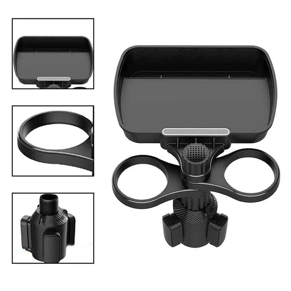 Adjustable  2 In 1 Car Cup Seat Food Tray Holder With 360°Rotation