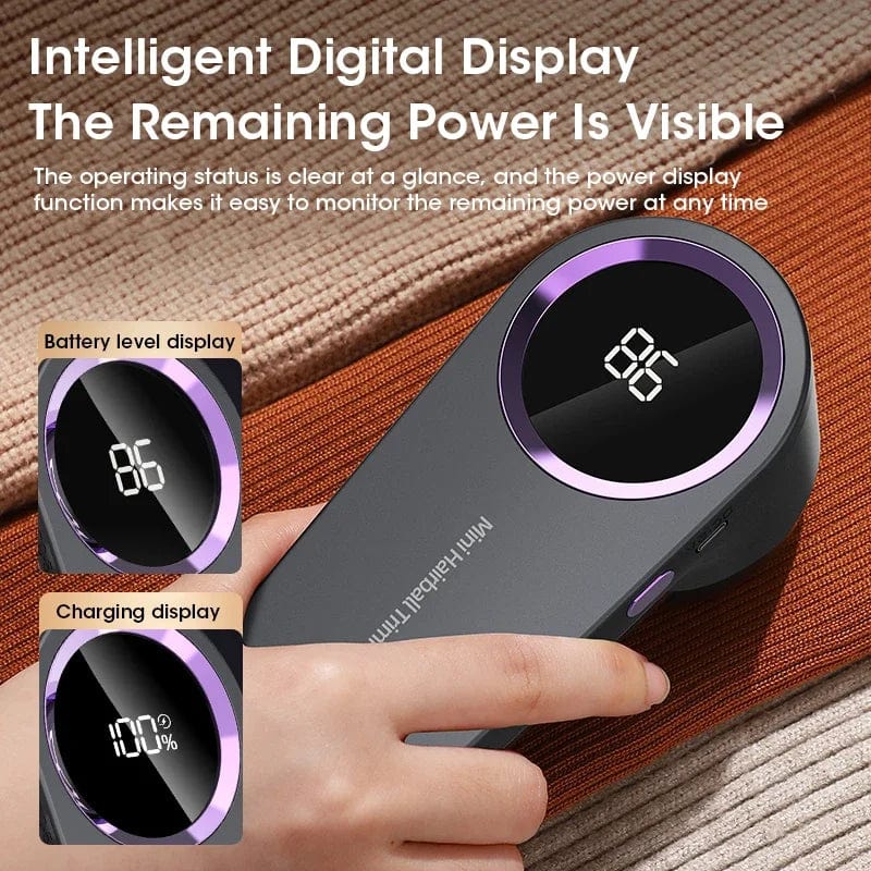 Smart USB Powered Digital Display Lint Hair Removal Device