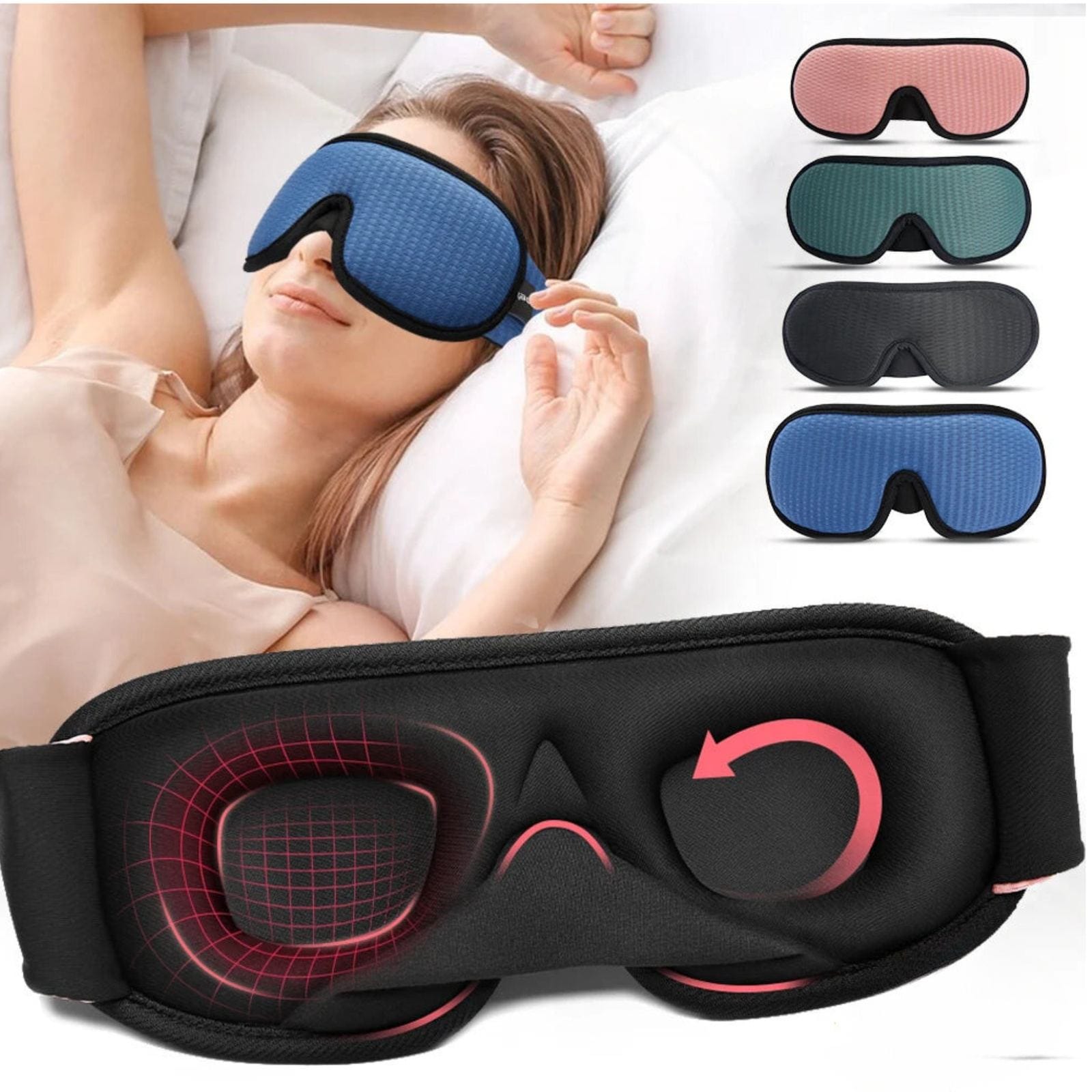 3D Memory Foam Light Blocking Sleeping Mask 