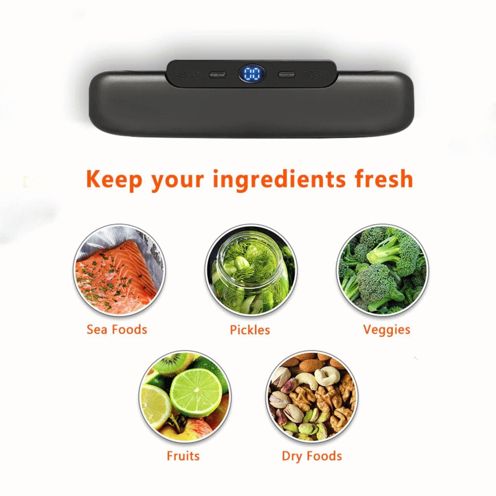 Portable Food Packaging Vacuum Sealer Machine 