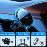 Fast Charging Wireless Magnetic Car Phone Holder  For Iphone 