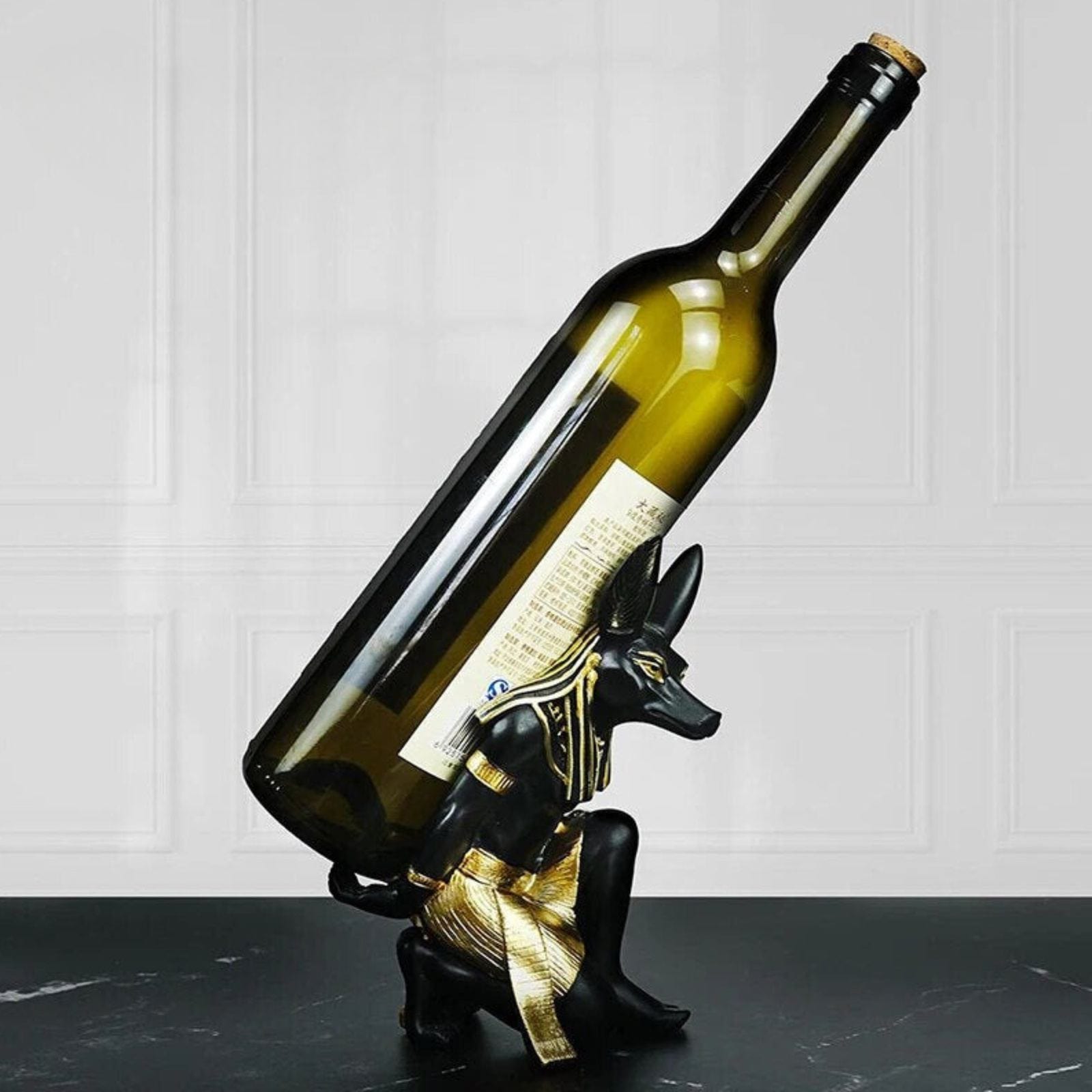 Egyptian God Figurine Wine Rack Bottle Holder 