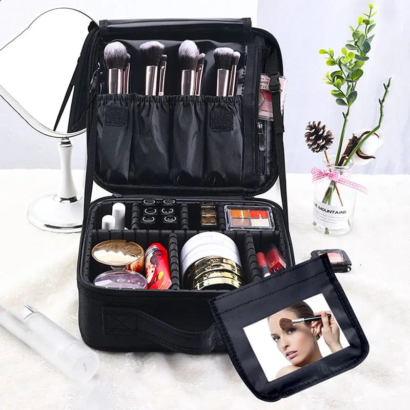 Portable Professional Makeup Case Waterproof Travel Makeup Bag Female with Mirror Cosmetology Nail Tool Suitcase for Women