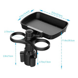 Adjustable  2 In 1 Car Cup Seat Food Tray Holder With 360°Rotation