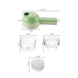 Wireless Electric 4 In1 Handheld Vegetable Cutter Set 