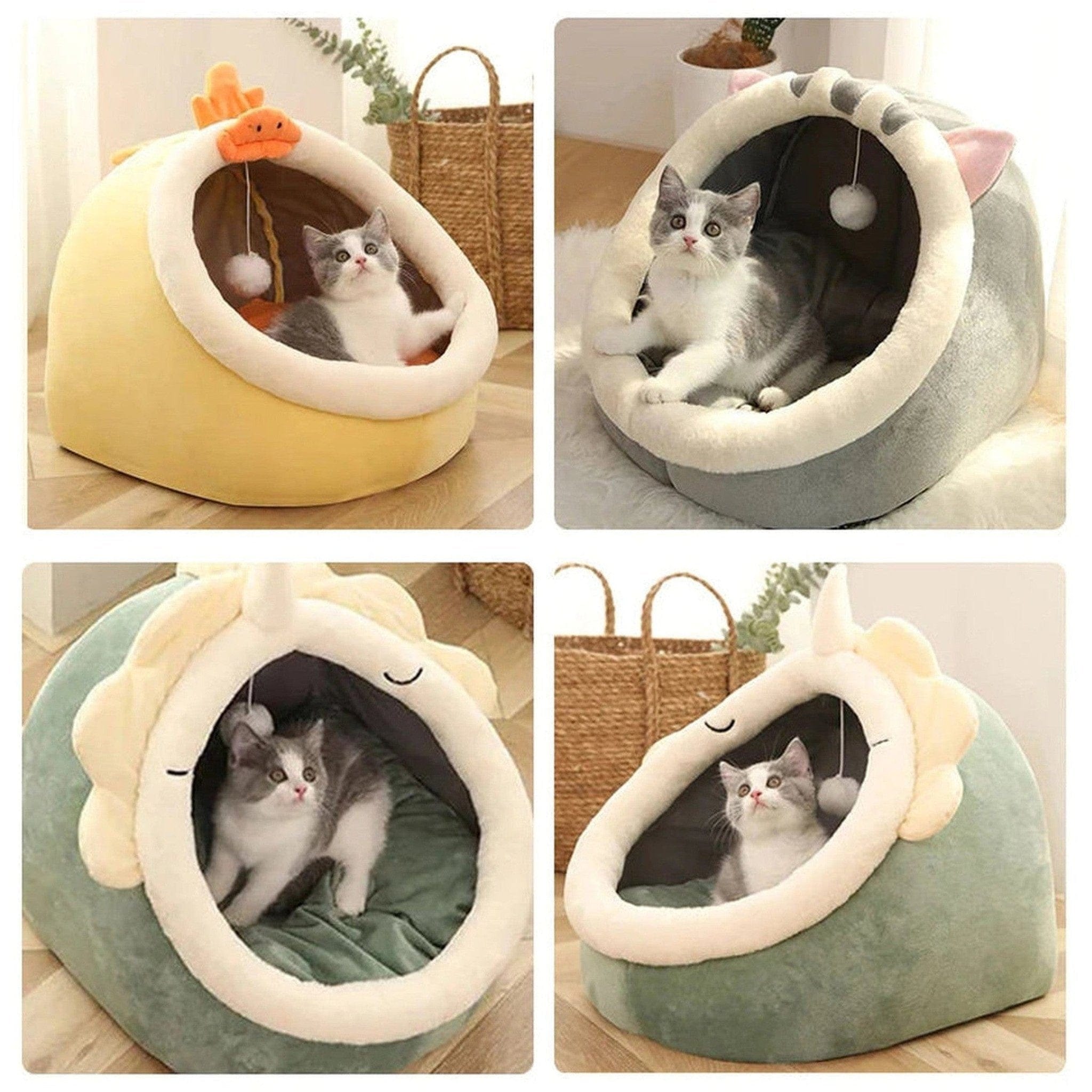 Warm Deep Sleep Cat Bed