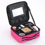 Portable Professional Makeup Case Waterproof Travel Makeup Bag Female with Mirror Cosmetology Nail Tool Suitcase for Women