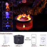 Volcano Fire Flame Air Humidifier Aroma Diffuser Essential Oil with Remote Control Jellyfish for Home Fragrance Mist Mak Smoking