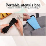 Portable Travel Cutlery Storage Bag With Zipper 