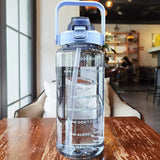 Portable 2 Litres Sports Water Bottle With Straw