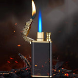 Dragon Shaped Duel Flame Windproof Lighter