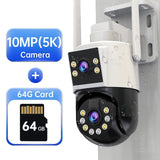 10MP 6MP PTZ Wifi Camera Outdoor Dual Lens IP Camera AI Tracking Security Surveillance Camera ONVIF Wireless CCTV Camera