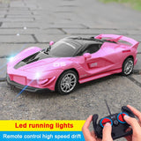 RC Car Toy 2.4G Radio Remote Control Cars High-Speed Led Light Sports Car Stunt Drift Racing Car Toys for Boys Children Gifts