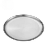 Round Stainless Steel Gold Silver Kitchen Plates  