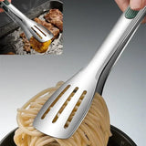 Stainless Steel Non-Slip Kitchen BBQ Food Cooking Tongs 