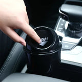 Car Garbage Can Bin with Lid, Leakproof Vehicle Automotive Cup Holder Car Trash Can, Small Trash Bin for Automotive Accessories