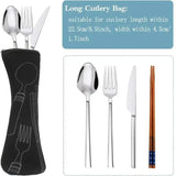 Portable Travel Cutlery Storage Bag With Zipper 