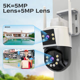 10MP 6MP PTZ Wifi Camera Outdoor Dual Lens IP Camera AI Tracking Security Surveillance Camera ONVIF Wireless CCTV Camera