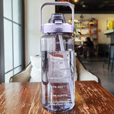 Portable 2 Litres Sports Water Bottle With Straw