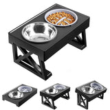 Elevated Pet Dog Feeding Bowls 3 Adjustable Heights