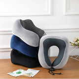 Soft U Shaped Travel Pillow Memory Foam Neck Support