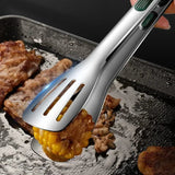 Stainless Steel Non-Slip Kitchen BBQ Food Cooking Tongs 