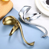 Golden Swan Cutlery Set Stainless Steel Spoon Fork Swan Base Holder Portable Teaspoons for Salad Dessert Cake Coffee Home Decor