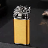 Dragon Shaped Duel Flame Windproof Lighter