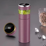 Tea Infuser Vacuum Flask Temperature LED Display 450Ml Insulated Cup Stainless Steel Tumbler Thermos Bottle Travel Coffee Mug