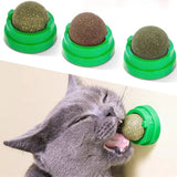 Natural Catnip Wall Stick-On Ball Toy Scratcher