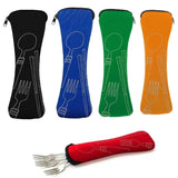 Portable Travel Cutlery Storage Bag With Zipper 